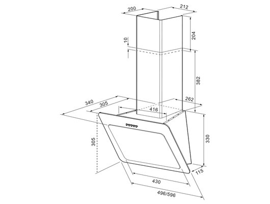 Вытяжка KRONA LIVA 500 BLACK PB